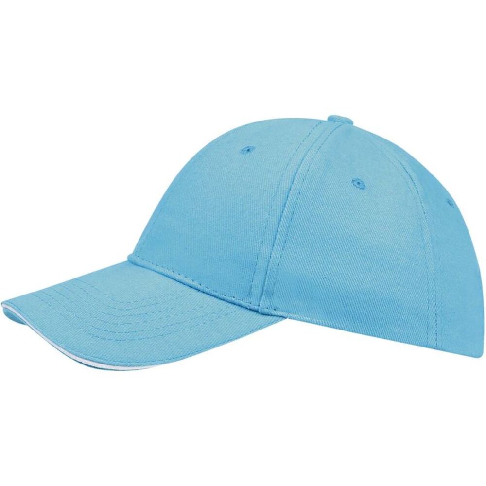SOLS Unisex Buffalo 6 Panel Baseball Cap / Turquoise/White